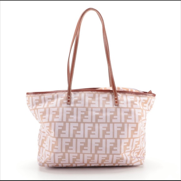 Fendi Handbags - Fendi Roll Tote Bag and Pouch in Zucca Nylon Canvas